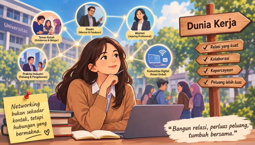 relasi menjadi modal - ilustrasi berita Relasi Menjadi Modal Memasuki Dunia Kerja: Perspektif Mahasiswa