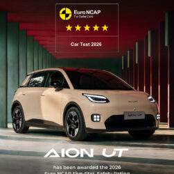 aion ut - ilustrasi berita Takrif Semula Tahap Keselamatan EV Kecil: AION UT Raih Lima Bintang Euro NCAP 2026